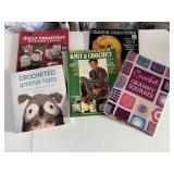 Knitting, crocheting, quilting pattern books