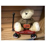 Toy radio flyer wagon, TY plush teddy bear
