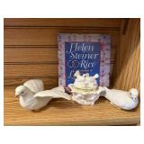 Love Gifts book, dove statues, trinket box