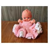 Kewpie doll with handmade dress
