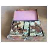 Vintage puzzle blocks