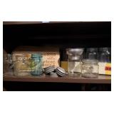 Pint canning jars, zinc lids
