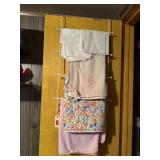 Over the door hanger, linens included