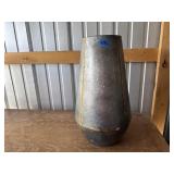 Industrial metal floor vase
