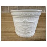 Milk glass flower pot
