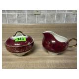 Homer Laughlin china cream & sugar set