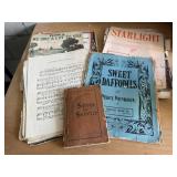 Sheet music, song book