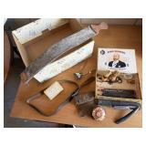 Straight razors, razor strap, trimmer, shave