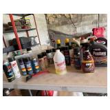 Tote of consumables, shop supplies, trim line,