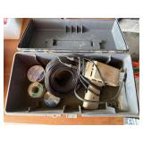 Toolbox, soldering iron, wire, solder