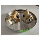 Matching dog statues (2)