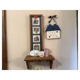 Cottage core shelf, decor, picture, wall sign