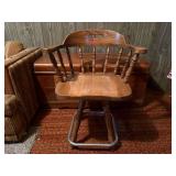 Barrel back bar stool