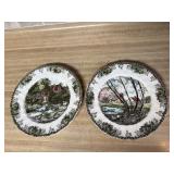 The Friendly Village English china plates (2)