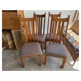 Padded dining chairs (4), one extra seat