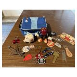 Insulated lunchbox, souvenir piggy bank, sewing