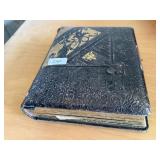 Antique photo album, black & white photographs