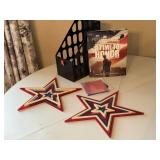Patriotic lot, stars, flags, music, book
