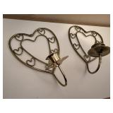 Heart wall sconces (2)