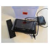 Vizio portable 8" television, remote
