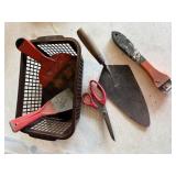 Scrapers, trowels, scissors