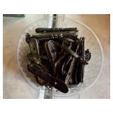 Bowl of drawer pulls, hardware