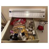 Sewing notions, pin cushions, sewing kit, cutter