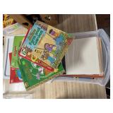 Organizer drawer, coloring books, paper included
