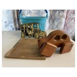 Automobile plaque, wooden toy car, History of the