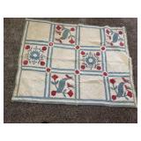 Hand appliqued quilt