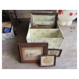 Picture frames, black & white photographs