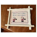 Sisters needlepoint picture