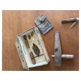 Pocket knife, spigot, tags