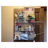 Wire hanging organizer, contents included