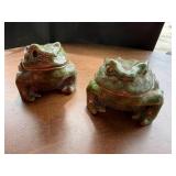 Ceramic frogs (2)