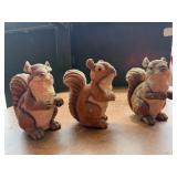 Resin squirrels (3)