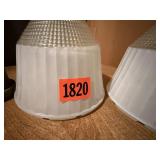 Milk glass light fixture shades (2)