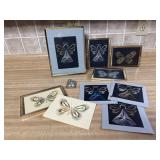 Needlepoint art prints, butterflies, angels