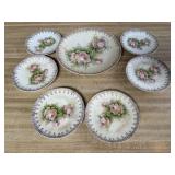 Rose china plates