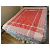 Red vintage tablecloth
