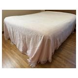 Pink chenille bedspread