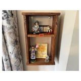 Wall shelf, contents included