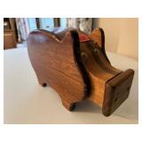 Wooden piggy bank