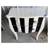 Shabby Chic striped side table