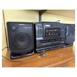 Sony AM/FM, cassette, CD boombox