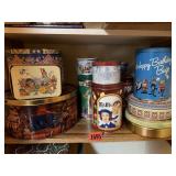 Assorted tins