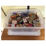 Storage tote, matchbook collection