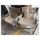 Lewis & Clark folding lawn chairs (2)with drink