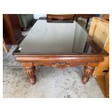 Glass top coffee table