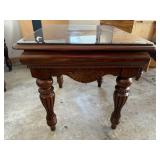 Glass top end table